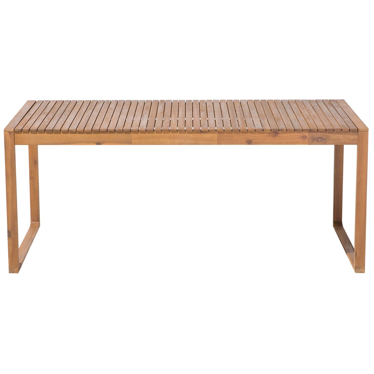 Zestaw ogrodowy akacjowy stół i 6 krzeseł jasne drewno SASSARI