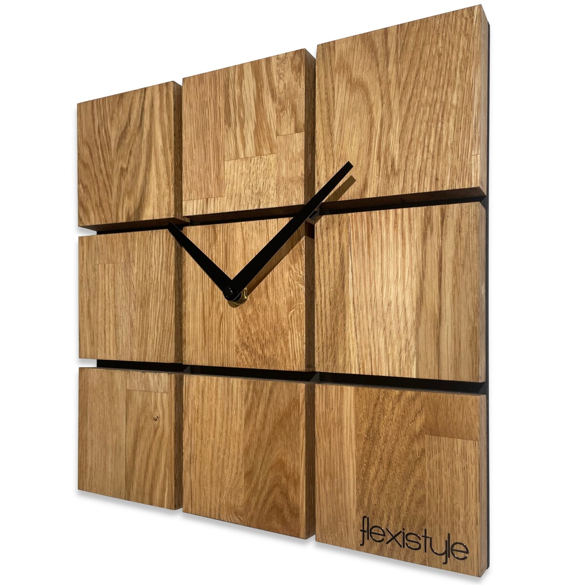Zegar ścienny drewniany Harmony 30cm kwadratowy