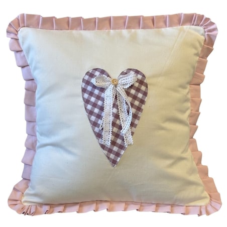 Poszewka Różowe Serduszko - 45cm x 45cm