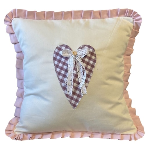 Poszewka Różowe Serduszko - 45cm x 45cm