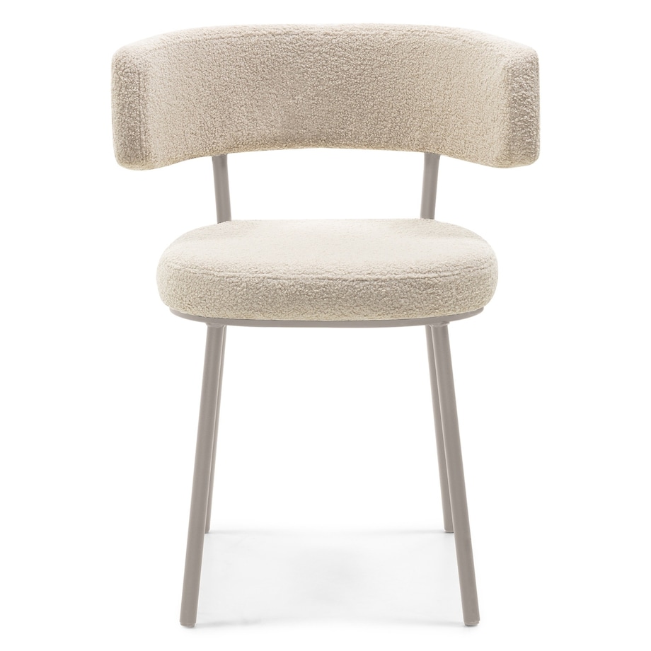 Krzesło IGUNIA-III 75x58x57 cm jasnobeżowe/szarobeżowe nóżki