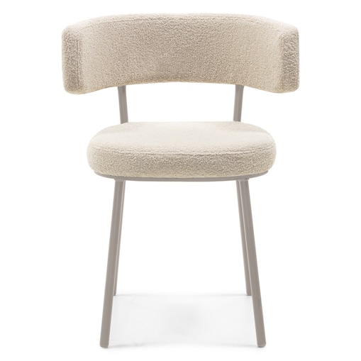 Krzesło IGUNIA-III 75x58x57 cm jasnobeżowe/szarobeżowe nóżki