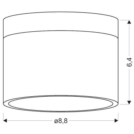 Plafon LAMPA sufitowa 2273631 Candellux okrągła OPRAWA metalowa LED 9W 4000K downlight biały czarny