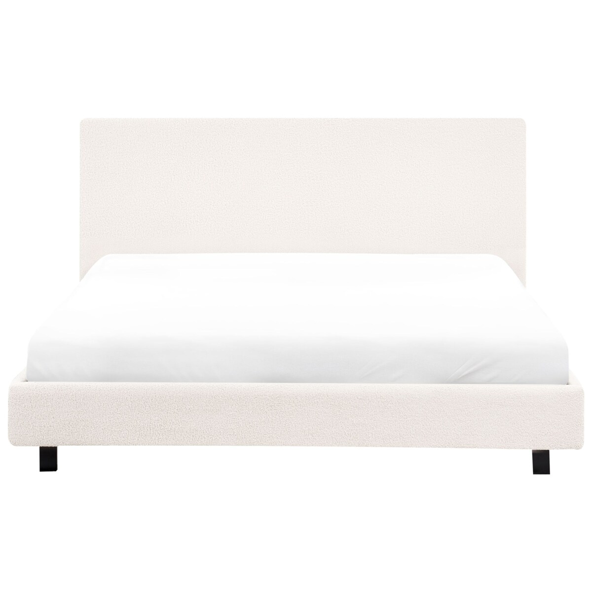 Łóżko wodne Boucle ALBI 160 x 200 cm Złamana biel