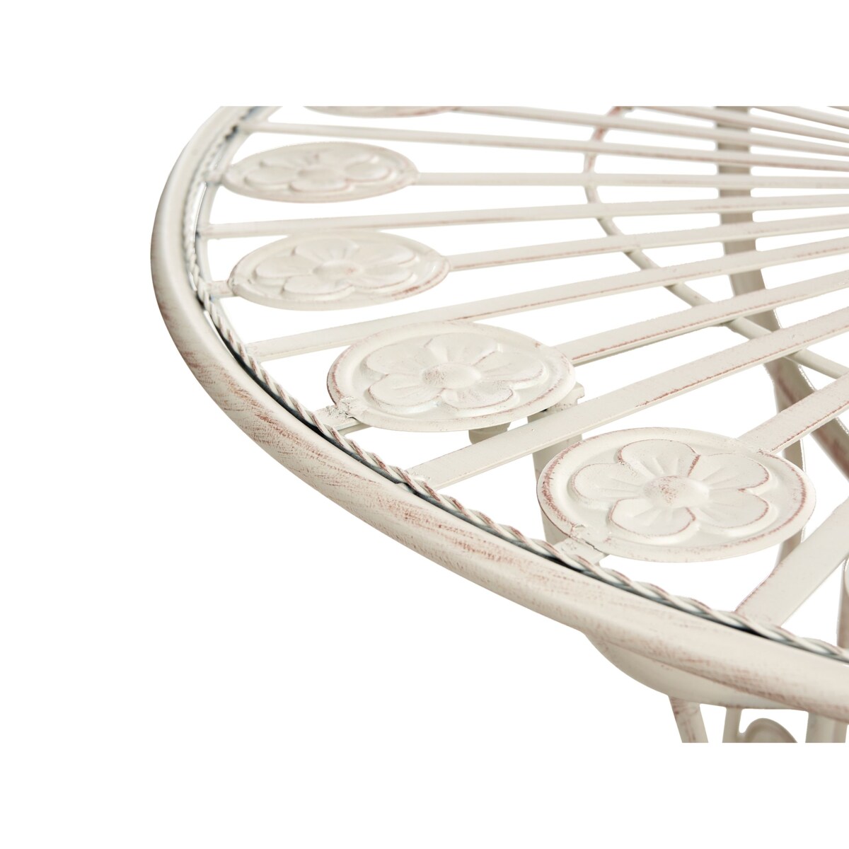 Stolik bistro COGGIA 37 x 80 cm Metal Jasnobeżowy