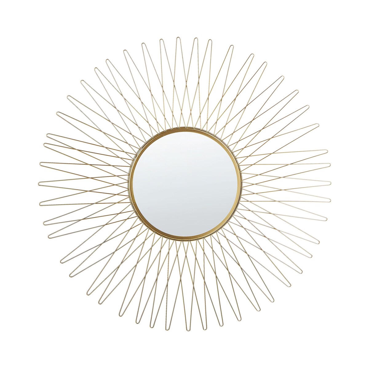 Metalowe lustro ścienne słońce ø 70 cm złote SAUMUR