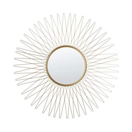 Metalowe lustro ścienne słońce ø 70 cm złote SAUMUR