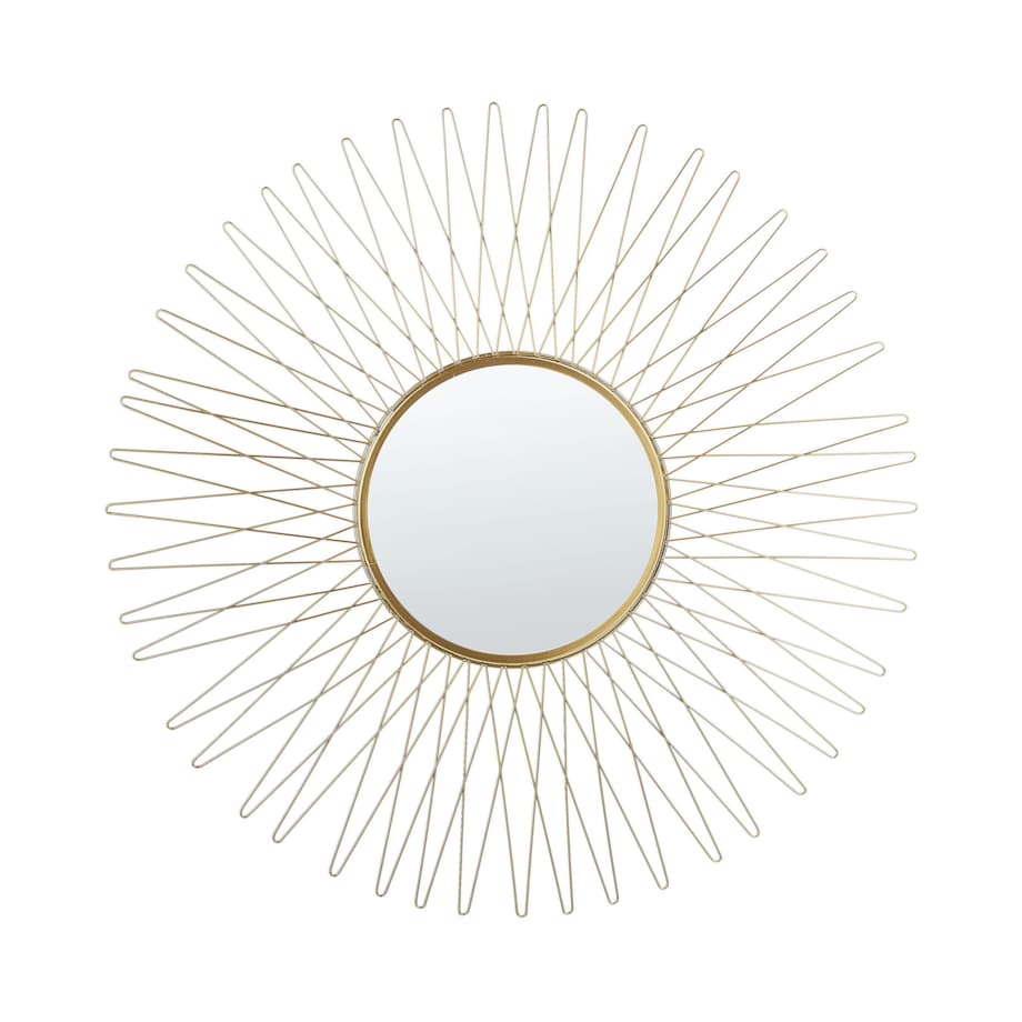 Metalowe lustro ścienne słońce ø 70 cm złote SAUMUR