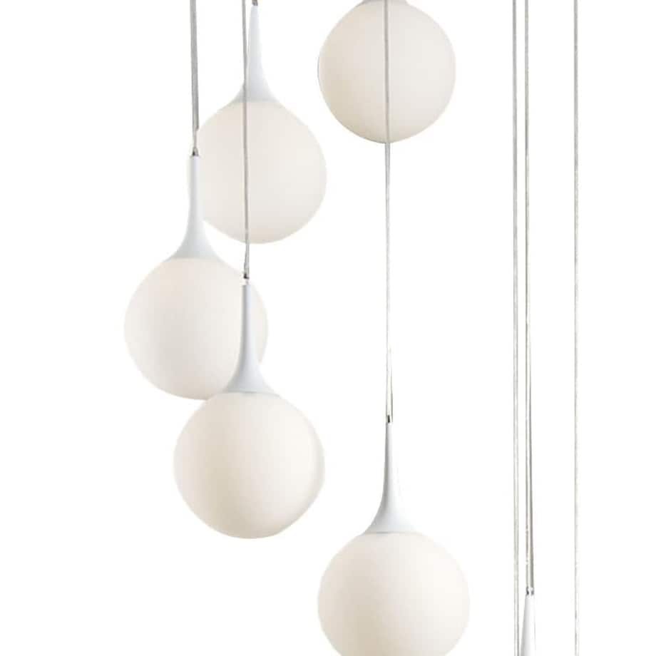 Molekułowa lampa wisząca BOLLE CX4094 Maxlight szkło mleczne biała