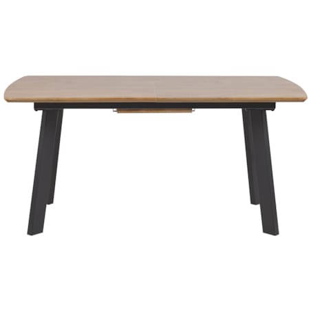 Stół do jadalni rozkładany 160/200 x 90 cm ciemne drewno z czarnym SALVADOR