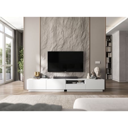 Szafka RTV Komoda Loft Biały MAT stojąca / wisząca szuflada 120 cm