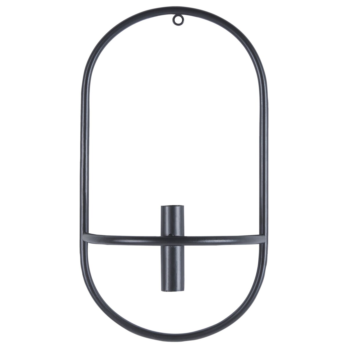 Zestaw 2 świeczników ściennych metalowy czarny CAVIANA