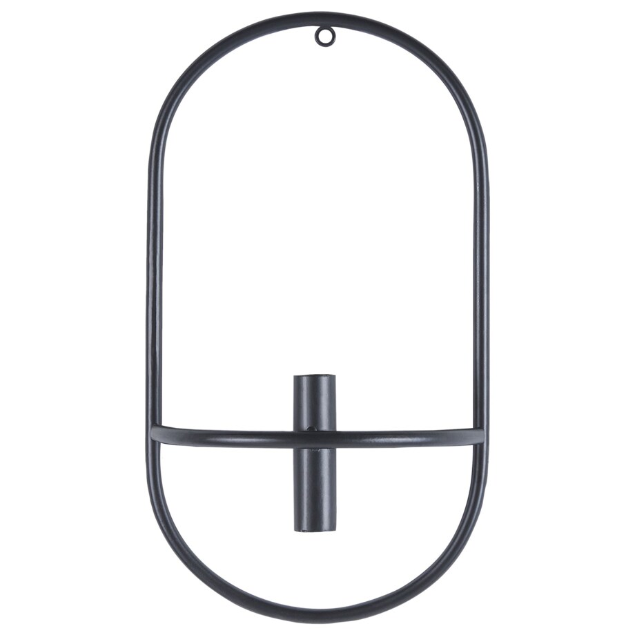 Zestaw 2 świeczników ściennych metalowy czarny CAVIANA