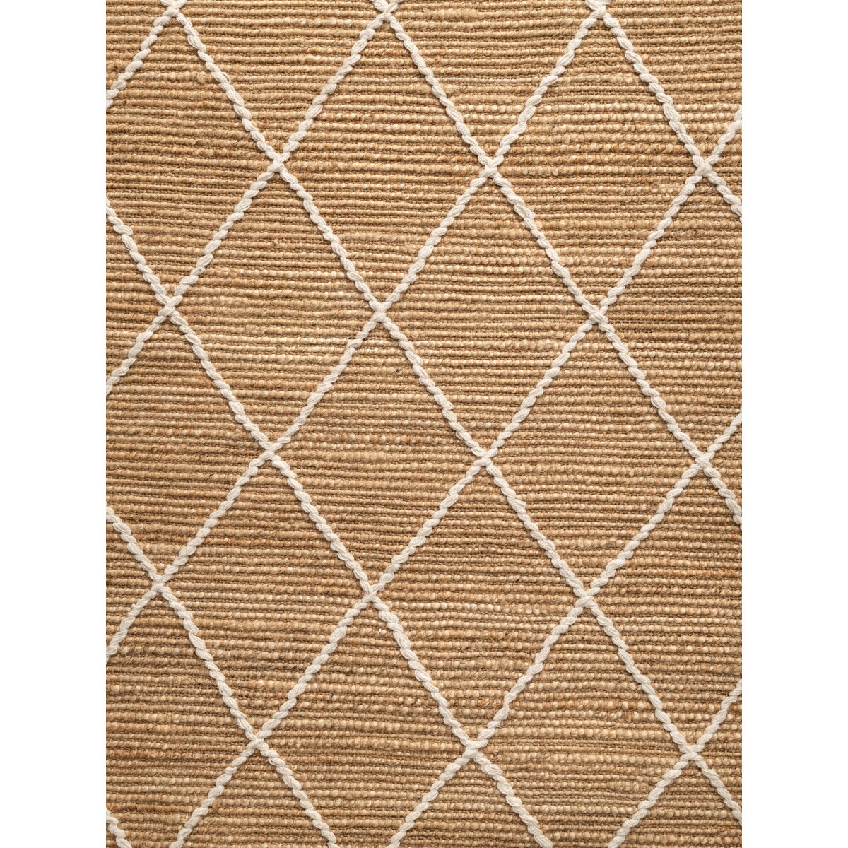 Dywan jutowy boho do salonu 200x300cm, naturalny beżowy dywan z juty