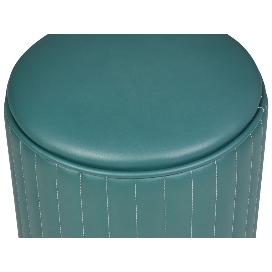 Toaletka 2 szuflady lustro LED z pufem zielono-złota VINAX