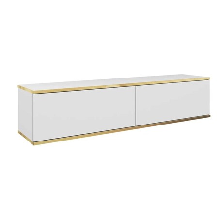 Szafka RTV KARL 135cm wisząca/stojąca biały mat