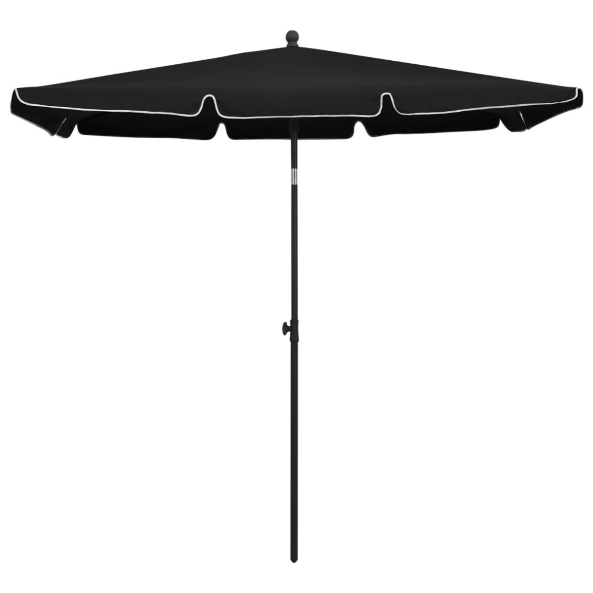 vidaXL Parasol ogrodowy na słupku, 210x140 cm, czarny