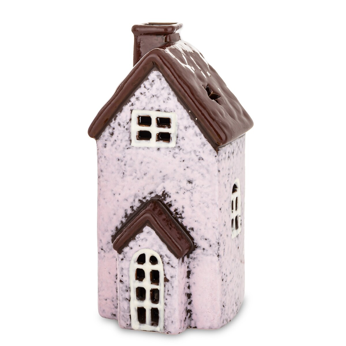 Domek kamienica LED 16x7,5x7 cm BALAY różowy