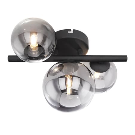 Sufitowa lampa Riha 56133-3W szklana czarna grafitowa