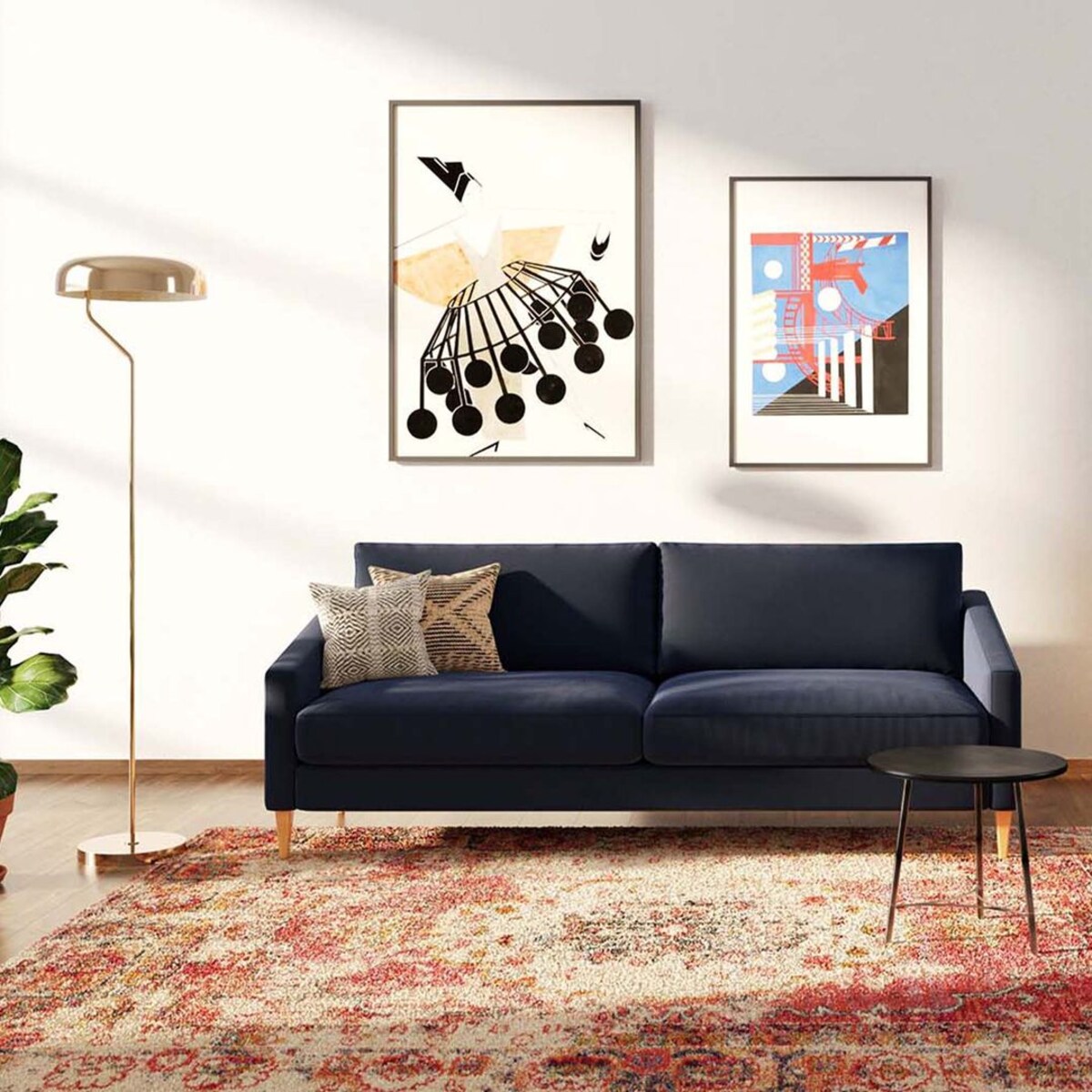 Karoto sofa 3 osobowa Granatowa