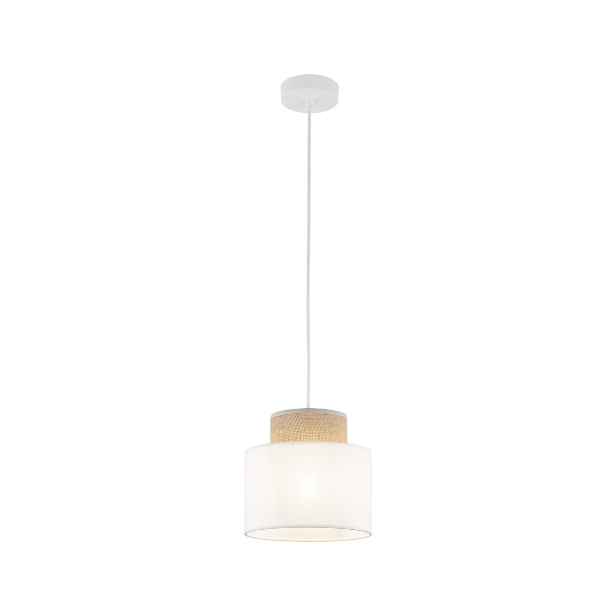 Lampa wisząca TK Lighting DUO WHITE JUTA 10078 biała E27 regulowana do salonu jadalni sypialni