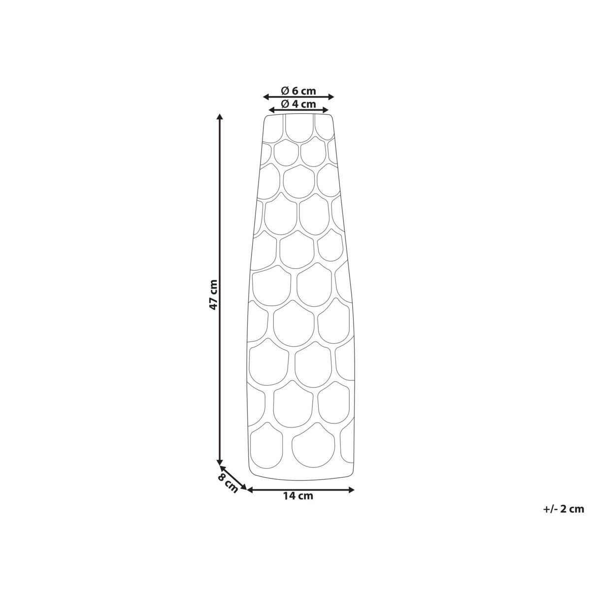 Wazon na kwiaty metalowy srebrny SUKHOTHAI