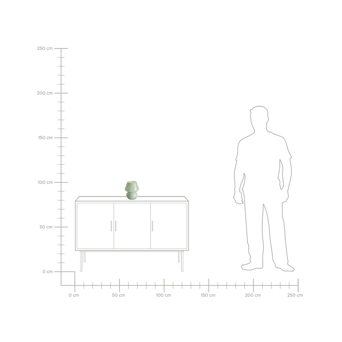 Lampa stołowa LOBO Szkło Zielony