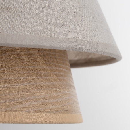 Lampa Wisząca Tk Lighting Kalum Len Fornir 1Xe27 Skandynawski, Boho, Japandi