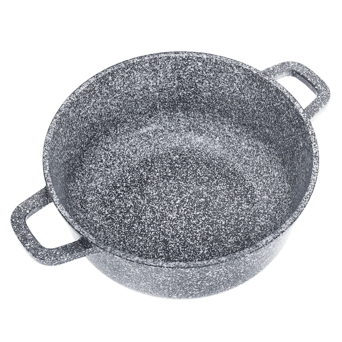 Garnek z powłoką marmurową marmurkowy szary indukcja gaz 4.5L 24cm KLAUSBERG