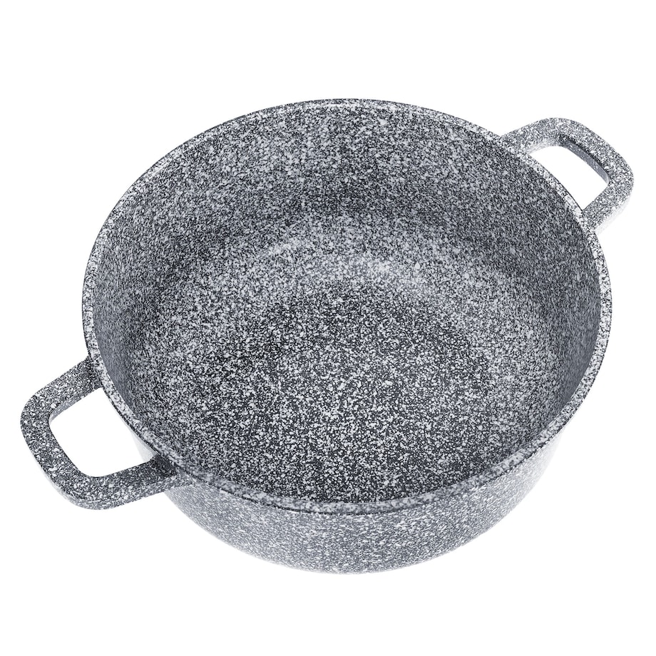Garnek z powłoką marmurową marmurkowy szary indukcja gaz 4.5L 24cm KLAUSBERG