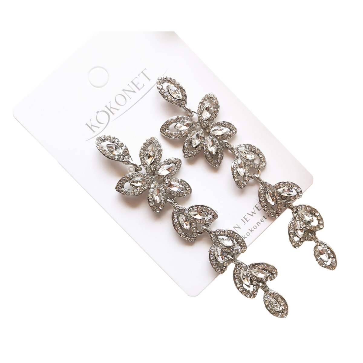 Kolczyki srebrne długie na ślub