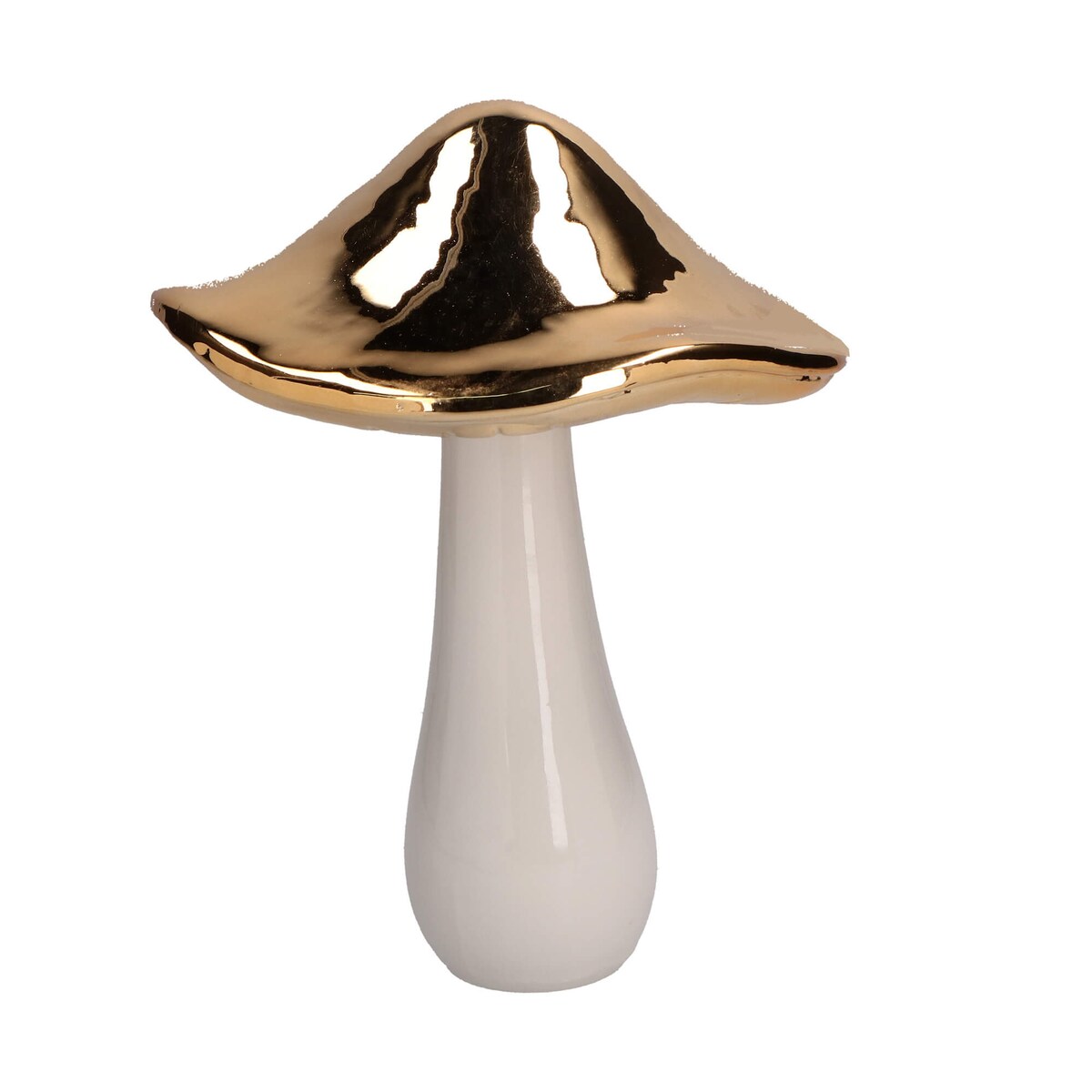 Zestaw 2 figurek dekoracyjnych w kształcie grzybka Siamspuntati - Biały, 21 cm