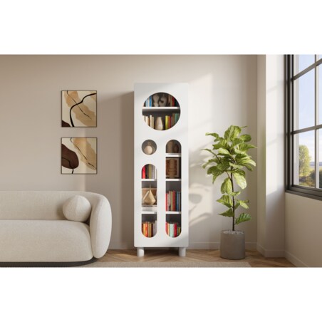 Nowoczesny regał z ażurowymi frontami Skandica OKO / szer. 60 cm