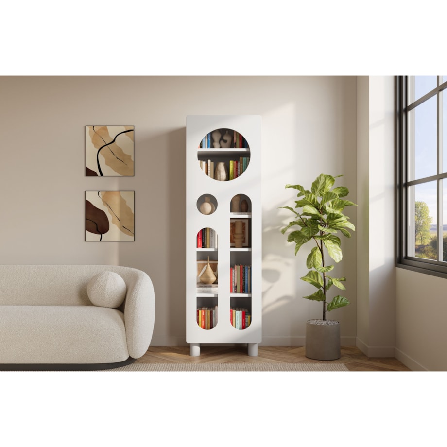 Nowoczesny regał z ażurowymi frontami Skandica OKO / szer. 60 cm