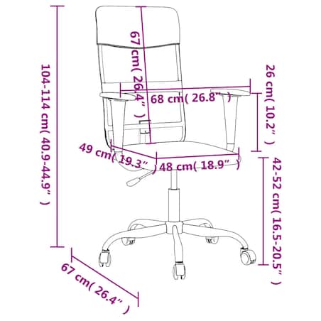 vidaXL Krzesło biurowe, regulowane, białe, siatka i sztuczna skóra