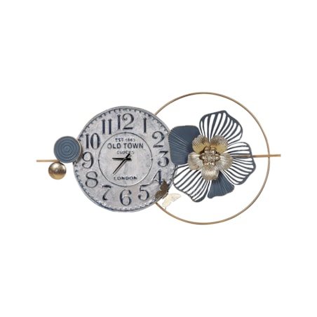 Zegar ścienny 90 x 49 cm niebieski BERKERIUM