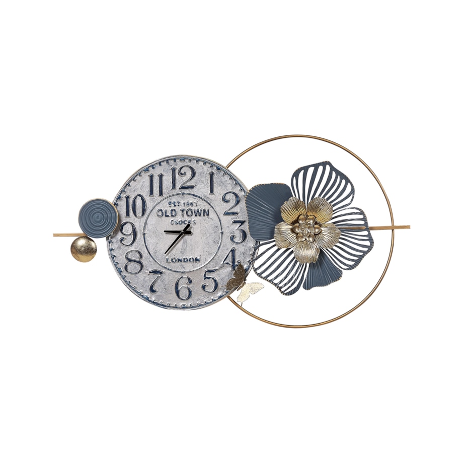 Zegar ścienny 90 x 49 cm niebieski BERKERIUM