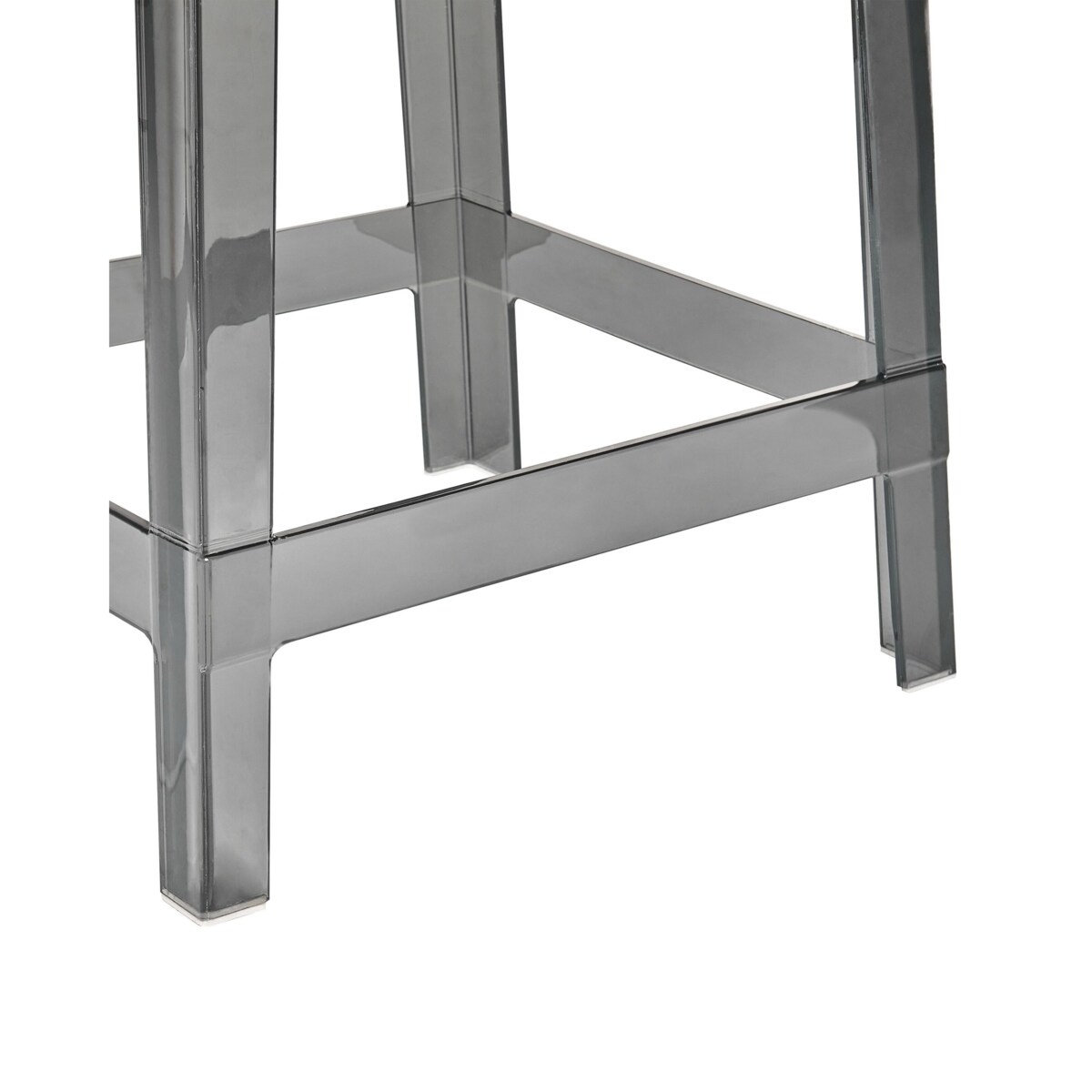 Zestaw 2 krzeseł barowych przezroczysty czarny WELLINGTON