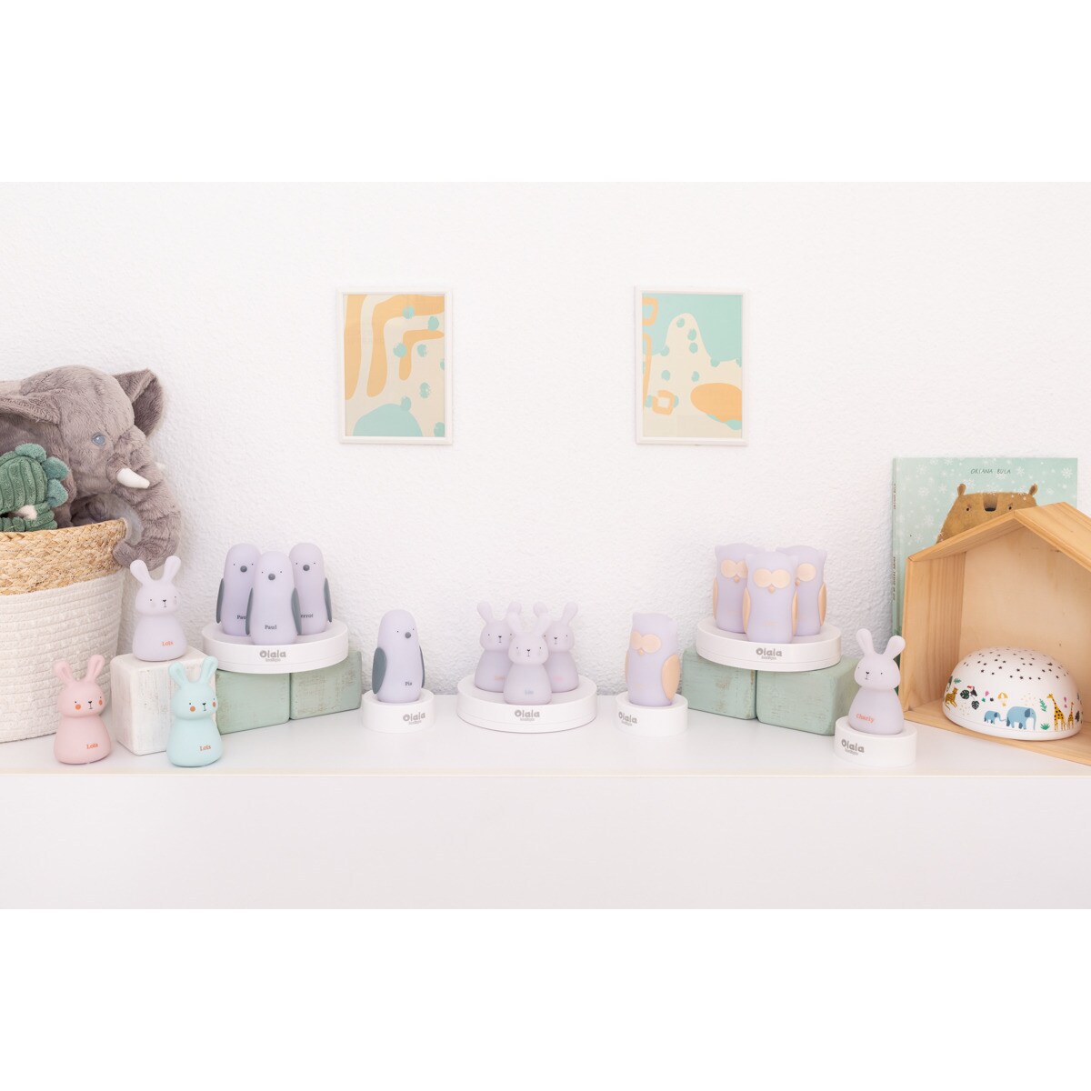 Zestaw 3 lampek nocnych LED - Ścieżka Światła OLALA - Króliczki