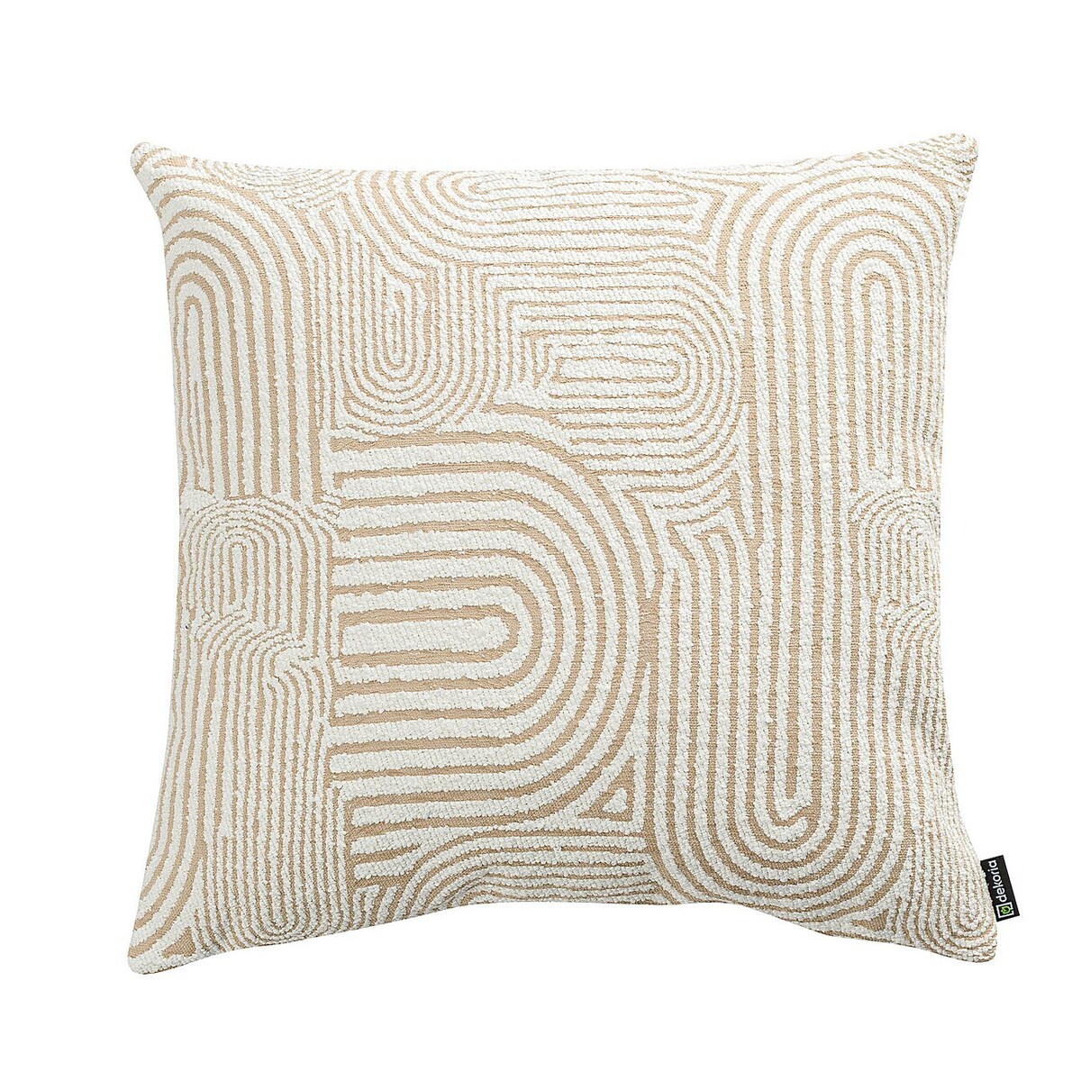 Poszewka Kinga na poduszkę 43x43 beżowe łuki na kremowym tle