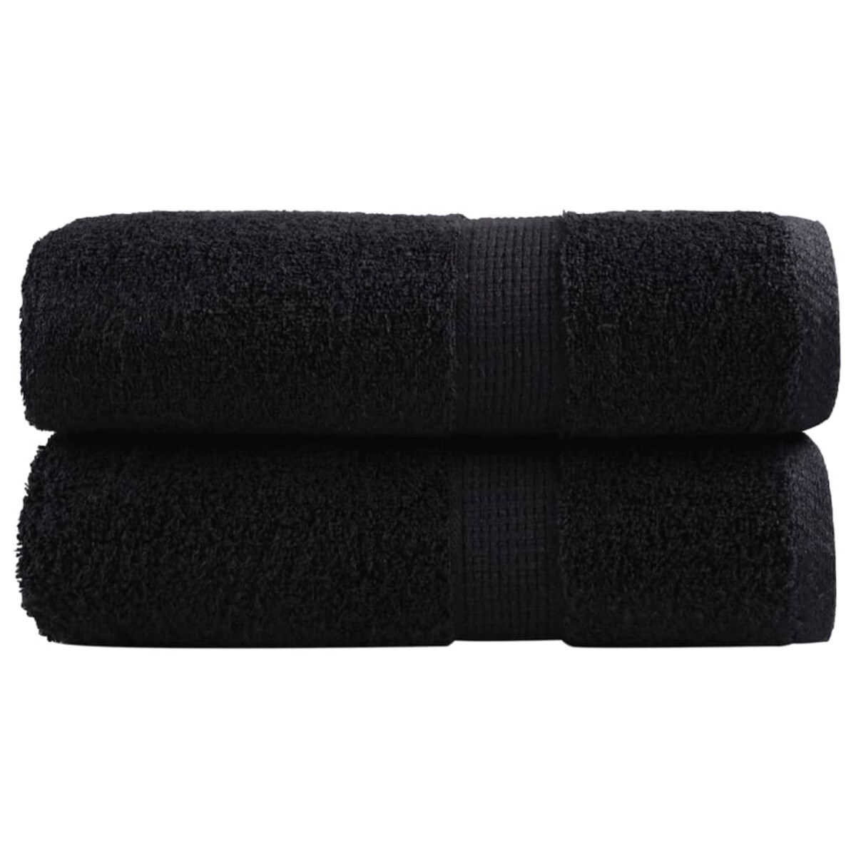 vidaXL Ręczniki myjące Premium SOLUND 2 szt., czarne, 30x30 cm, 600 gsm