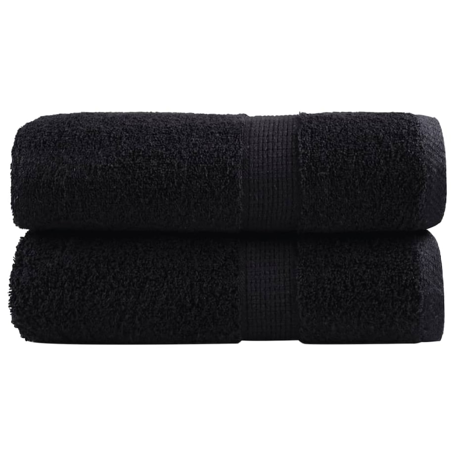 vidaXL Ręczniki myjące Premium SOLUND 2 szt., czarne, 30x30 cm, 600 gsm