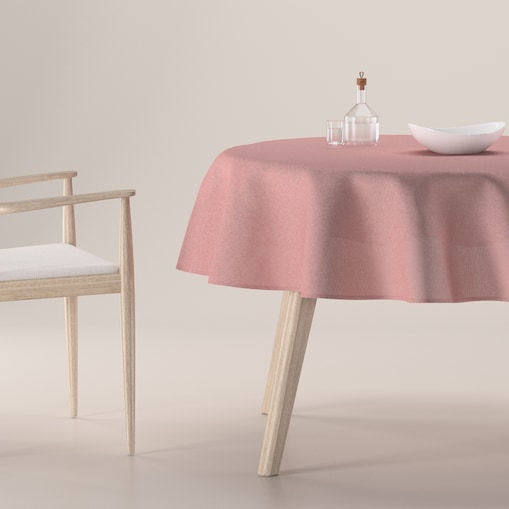 Obrus okrągły 130 x 130 cm czerwony melanż