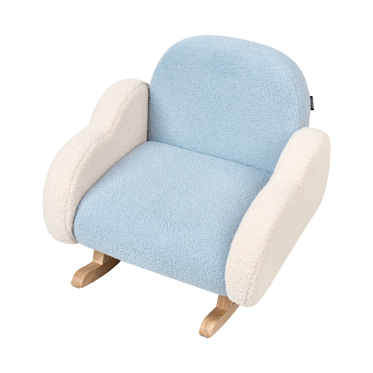 Fotel bujany dziecięcy boucle jasnoniebieski SKARE