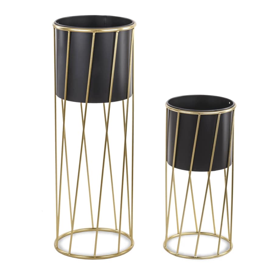 Kwietniki 2 szt. z osłonkami 71x25,5x25,5 cm 46,5x22x22 cm KADAN-2