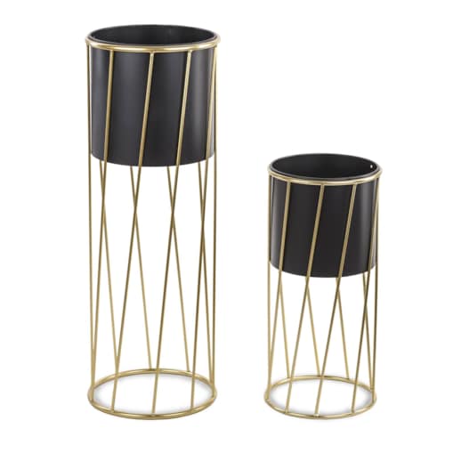 Kwietniki 2 szt. z osłonkami 71x25,5x25,5 cm 46,5x22x22 cm KADAN-2