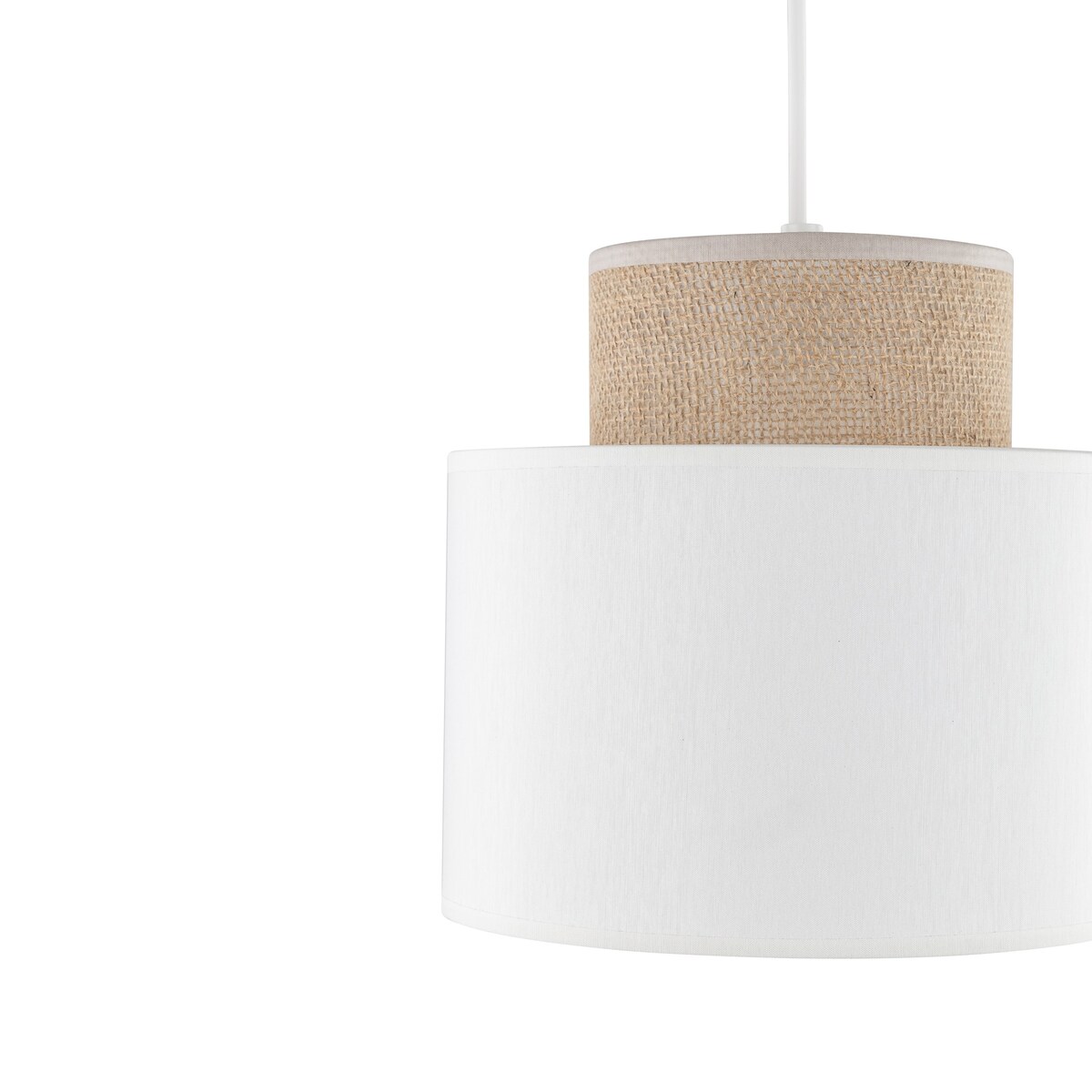 Lampa wisząca TK Lighting DUO WHITE JUTA 10078 biała E27 regulowana do salonu jadalni sypialni