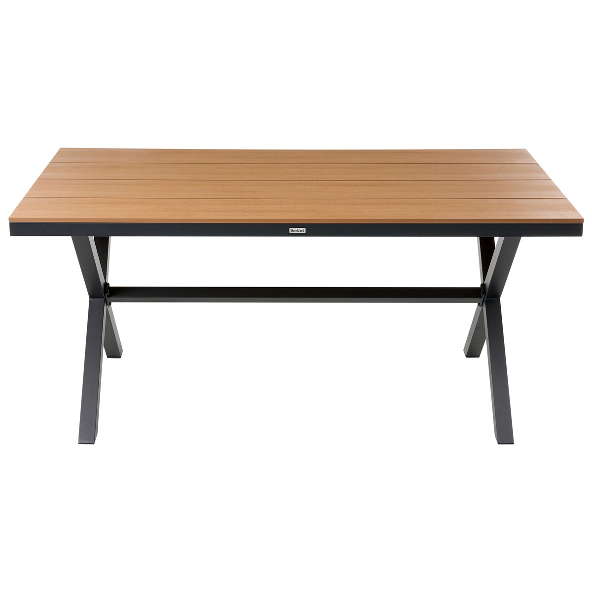 Stół ogrodowy TIANO 160 cm 90 cm Metal Czarny
