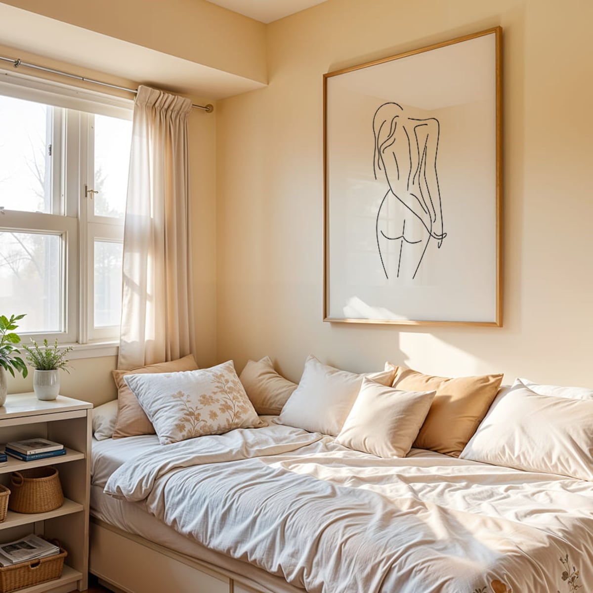 plakat line art female body 2 30x40 cm