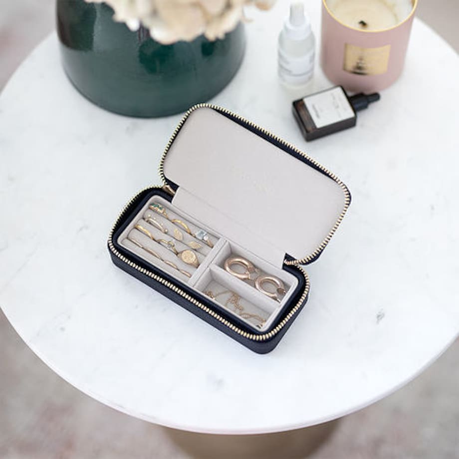 Pudełko podróżne na biżuterię Travel Medium Stackers granatowe